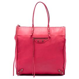Sac cabas Balenciaga Papier A5 en cuir rose Rose