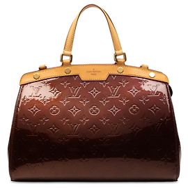 Louis Vuitton Red Monogram Vernis Brea MM Rosso Bordò