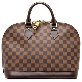 Louis Vuitton Brown Damier Ebene Alma PM Marrone