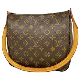Borsa a tracolla Louis Vuitton Monogram Looping MM Marrone