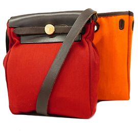 Hermès Borsa a tracolla Hermes Herbag TPM Marrone Rosso