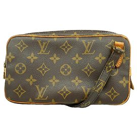 Louis Vuitton Monogram Pochette Marly Bandoulière Shoulder Bag Castaño