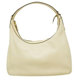 Bolsa de Ombro Gucci em Couro Marfim Cru