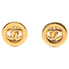 Orecchini a clip Chanel Gold Plated Coco Mark D'oro