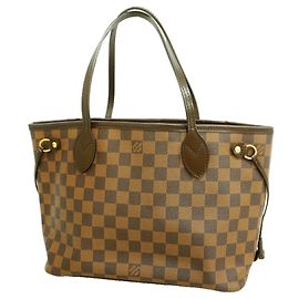 Sac Cabas Louis Vuitton Damier Neverfull PM N51109 Ebene Damier ebène