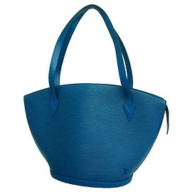 Borsa a tracolla Louis Vuitton Epi Saint Jacques Blu