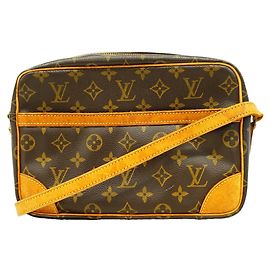 Borsa a tracolla Louis Vuitton Monogram Trocadero 27 Marrone
