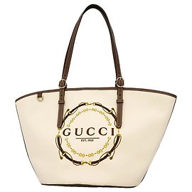 Gucci Ivory Canvas Tote Bag Cream