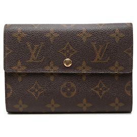 Cartera Bi-Fold Louis Vuitton Monogram Castaño Monograma