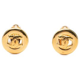 Orecchini a clip rotondi Chanel Coco Mark D'oro