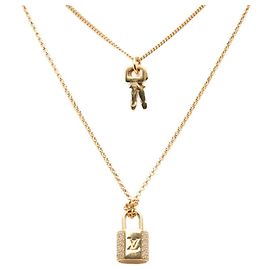 Louis Vuitton LV Padlock Halskette Golden