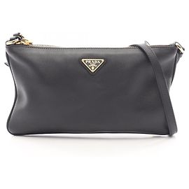 Borsa a tracolla Prada PRADA con placca triangolare Nero