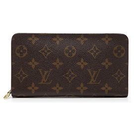 Louis Vuitton Monogram Zip Round Long Wallet Brown