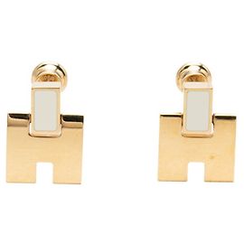 Hermès Hermes Eileen Stud Earrings White Golden