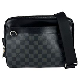 Louis Vuitton Damier Graphite Shoulder Bag Brown Black