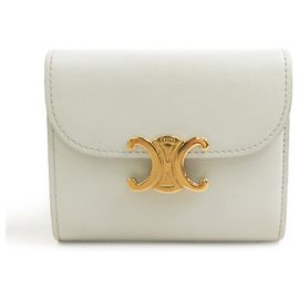 Céline Cartera Tri-fold Celine en Light Gray Gris