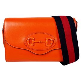 Borsa a tracolla Gucci in pelle arancione Arancione