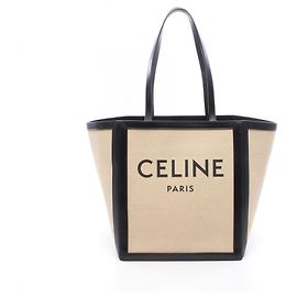 Céline Saco Cabas Large Square Celine Preto Bege