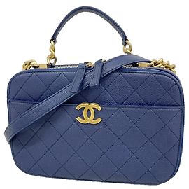 Borsa Vanity Chanel Navy Blu navy