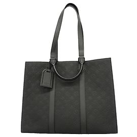 Louis Vuitton Monogram Taurillon Sac Plat 24H Tote Bag Preto
