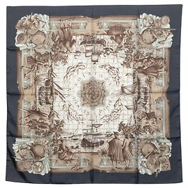 Hermès Hermes Carre 90 AZVLEJOS Schal Braun