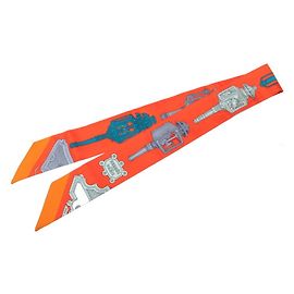 Hermès Twilly Merveilleuses Lanternes Scarf Muffler Rosso