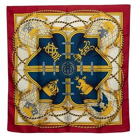 Hermès Carré 90 GRANDE TENUE Foulard Cerimonia Equestre Multicolore