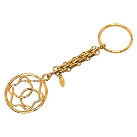 Chanel Coco Mark Keychain Charm Golden