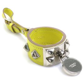 Hermès Charm per borsa Hermes in Giallo Chiaro e Argento Argento Giallo