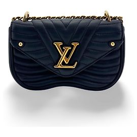Louis Vuitton New Wave Chain Quilted Leather MM Schwarz