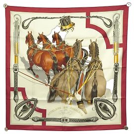 Hermès NOVO LENÇO HERMES ATTELAGE EN ARBALETE CARRE 90 CM EM SEDA CAIXA SCARF CAIXA Multicor