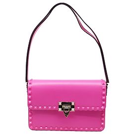 Borsa a tracolla Valentino Garavani Rockstud23 East West in pelle rosa Rosa