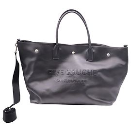 Autre Marque Sac Maxi Tote Saint Laurent Rive Gauche en cuir noir Noir