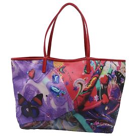 Etro Butterfly-Print Tote Bag in Multicolor Coated Canvas Multiple colors