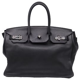 Borsa Hermès Birkin 35 in pelle di vitello nera Nero