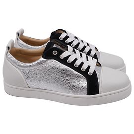 Baskets Christian Louboutin Orlato en cuir argent métallisé Argenté Métallisé