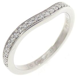Anillo Cartier Ballerine de platino talla 46 Plata Metálico