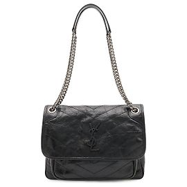 Autre Marque Bolsa de Ombro com Corrente Niki Medium Yves Saint Laurent Preto