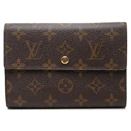 Louis Vuitton Porte Tresor Etui Papi Bifold Wallet Marrom