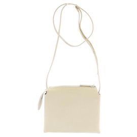 The Row NU MINI TWIN Bolsa de ombro em pele de cordeiro Marrom Bege