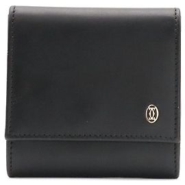 Portamonete Cartier Pasha in pelle di vitello Nero