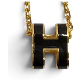 Hermès Collana Hermes Pop H Mini Nero