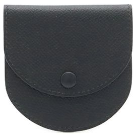 Monedero Hermès Negro de Piel de Ternera Pony Negro