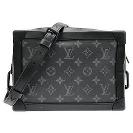Sac à bandoulière Louis Vuitton Soft Trunk Monogram Eclipse Noir