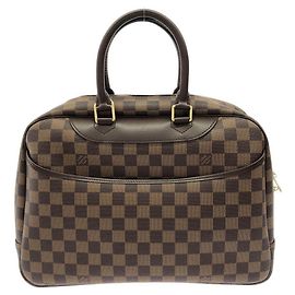 Louis Vuitton Damier Bowling Vanity Handbag Brown