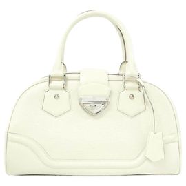 Louis Vuitton Bowling Montaigne GM Epi Handtasche Weiß