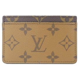 Louis Vuitton Monogram Reverse Card Case Brown