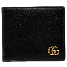 Portefeuille compact bi-fold Gucci GG Marmont Noir