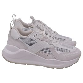 Sneakers basse Burberry Sean in nylon bianco Bianco Crudo