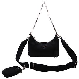 Borsa hobo Prada Re-Edition 2005 in Re-Nylon nera Nero